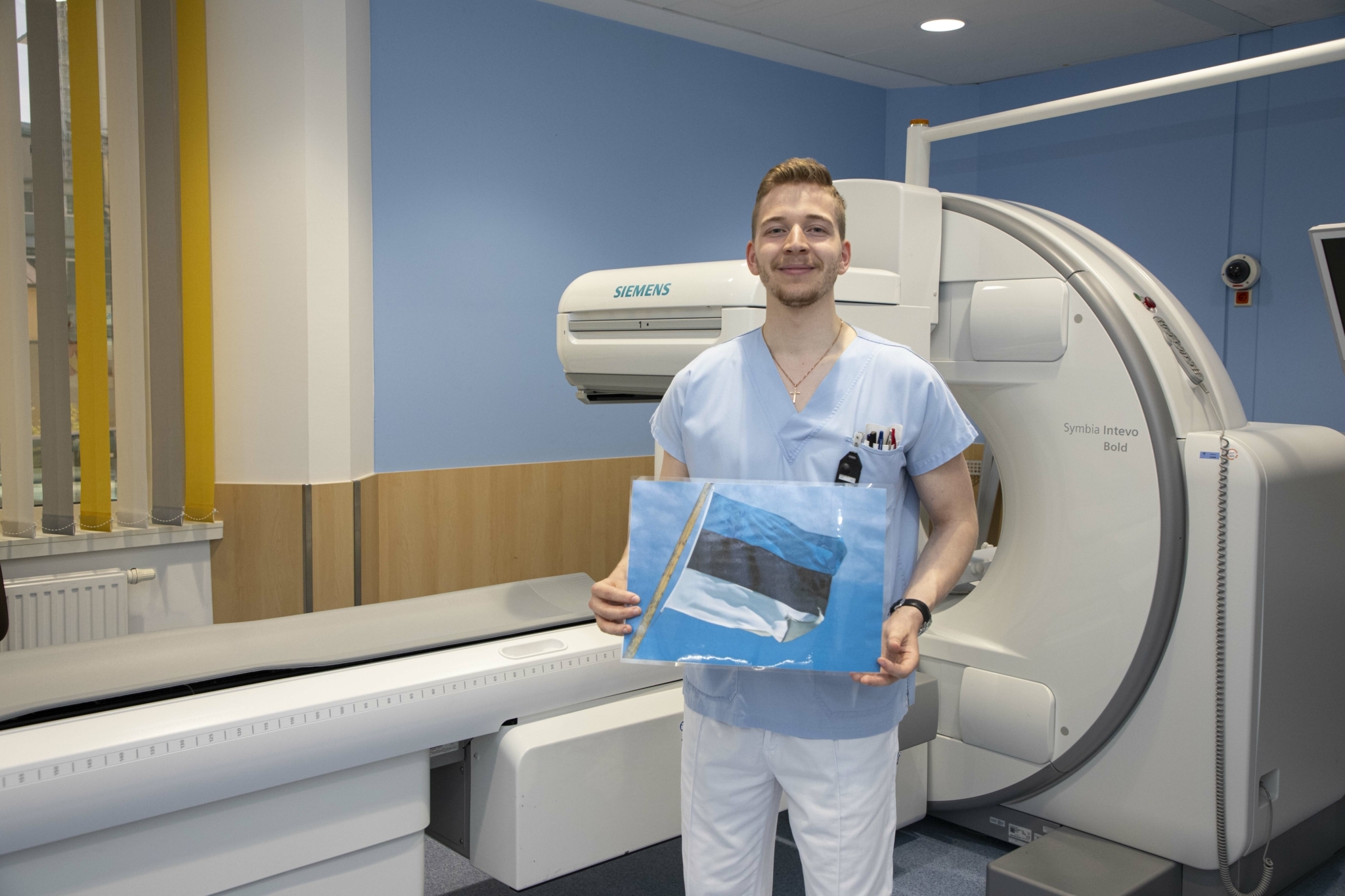 Der Austauschstudent Roman Verlin im Ordensklinikum der Barmherzigen Schwestern Linz Fotocredit: Ordensklinikum Barmherzigen Schwestern Linz 