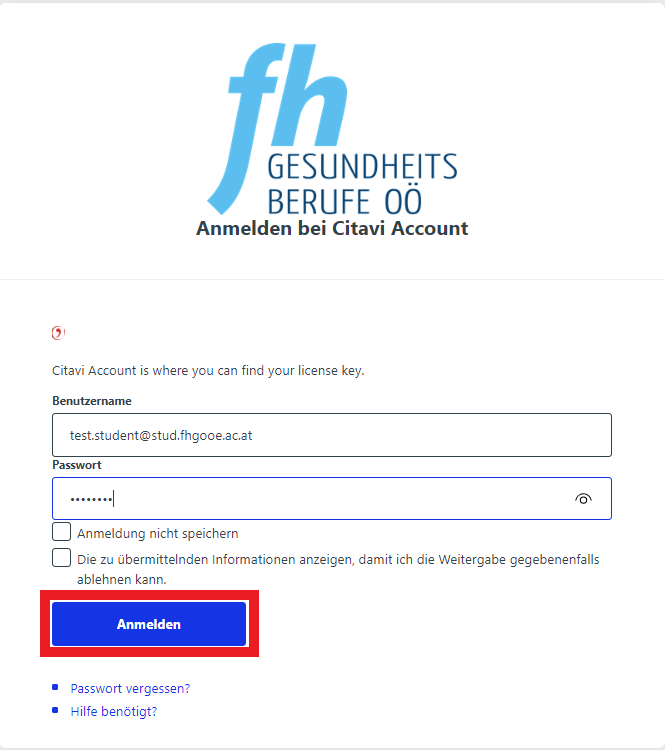 Bild mit Anleitung zur Anmeldung via der Shibboleth Login Page bei Citavi Bild mit Anleitung zur Anmeldung via der Shibboleth Login Page bei Citavi