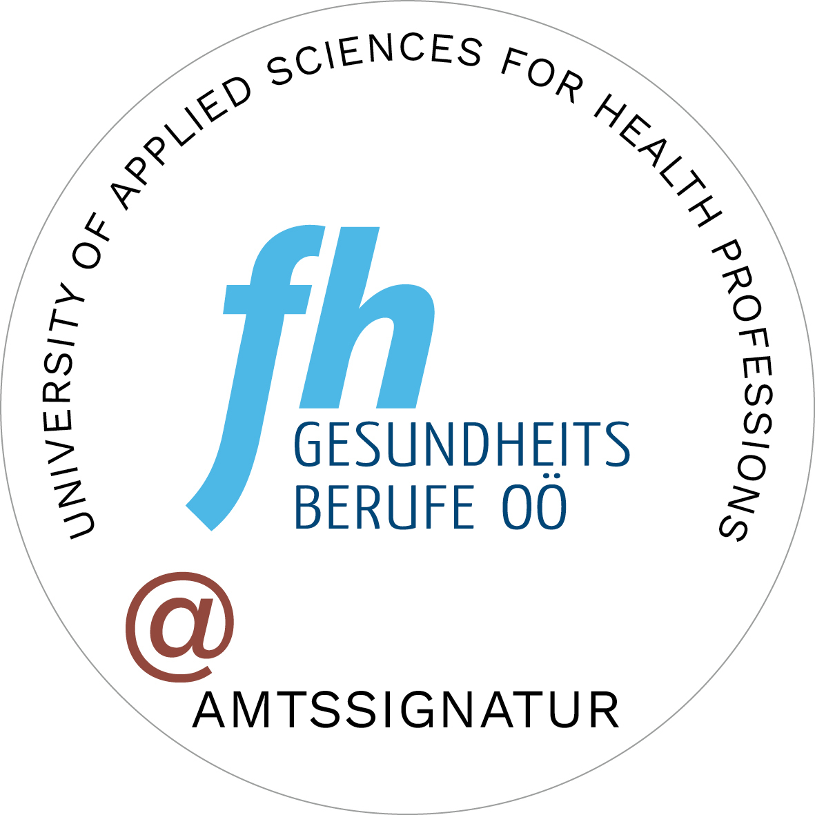 Bildmarke zur Amtssignatur der FH Gesundheitsberufe OÖ Bildmarke zur Amtssignatur der FH Gesundheitsberufe OÖ