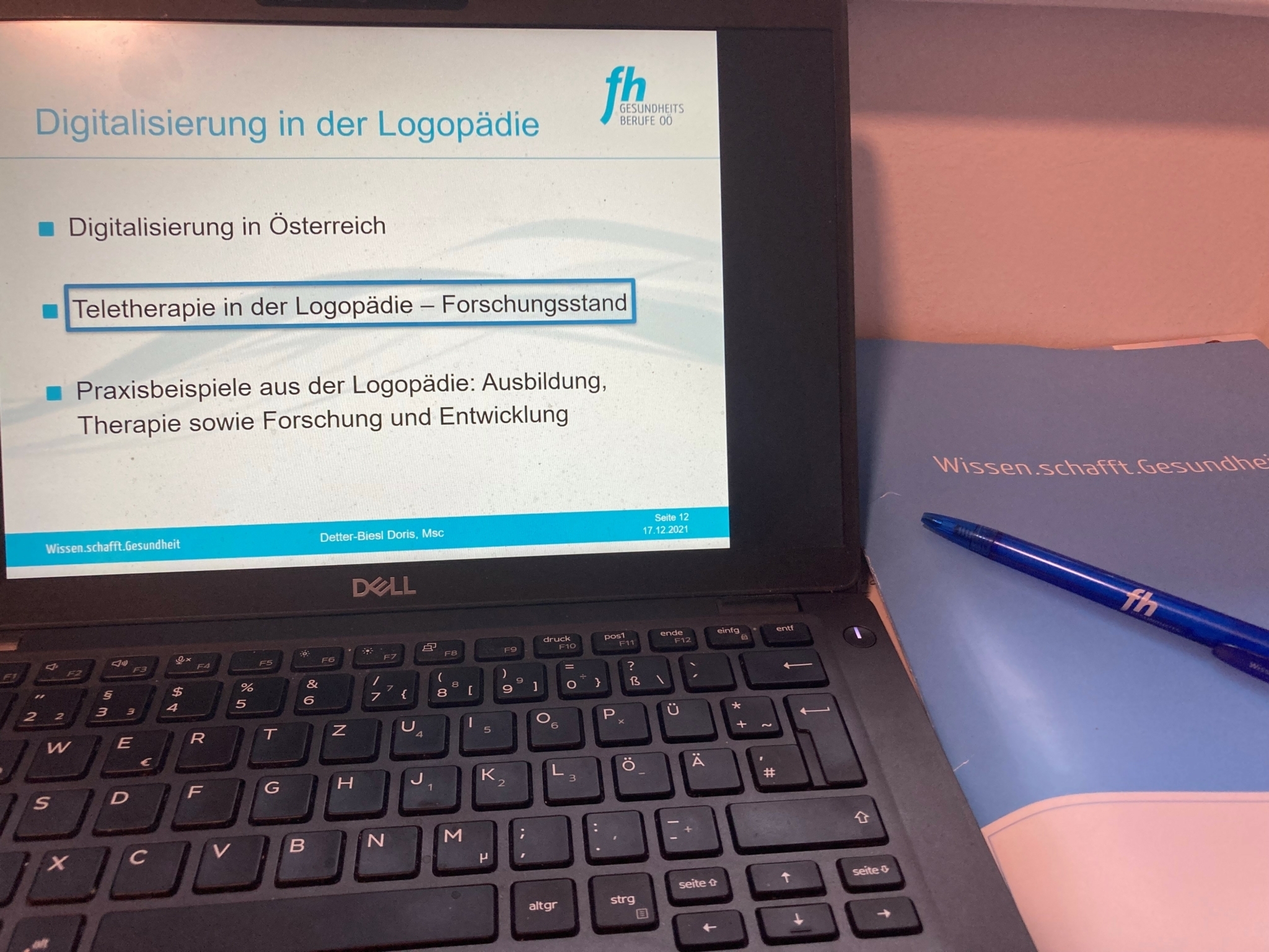 Foto der Präsentation zur Digitalisierung in der Logopädie Foto der Präsentation zur Digitalisierung in der Logopädie