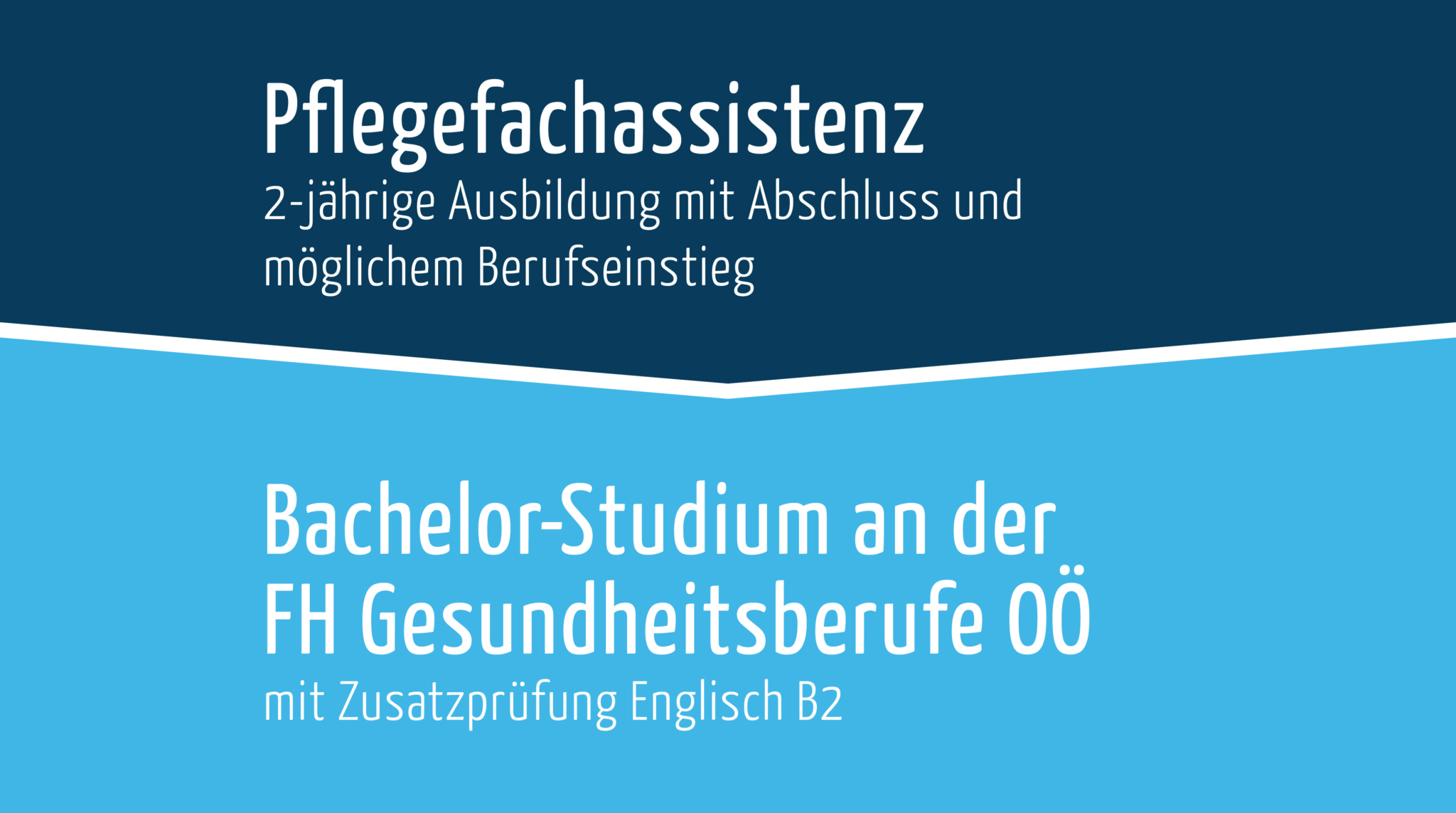 Darstellung der Möglichkeit zum Bachelor-Studium an der FH Gesundheitsberufe OÖ mit der Pflegefachassistenzausbildung 