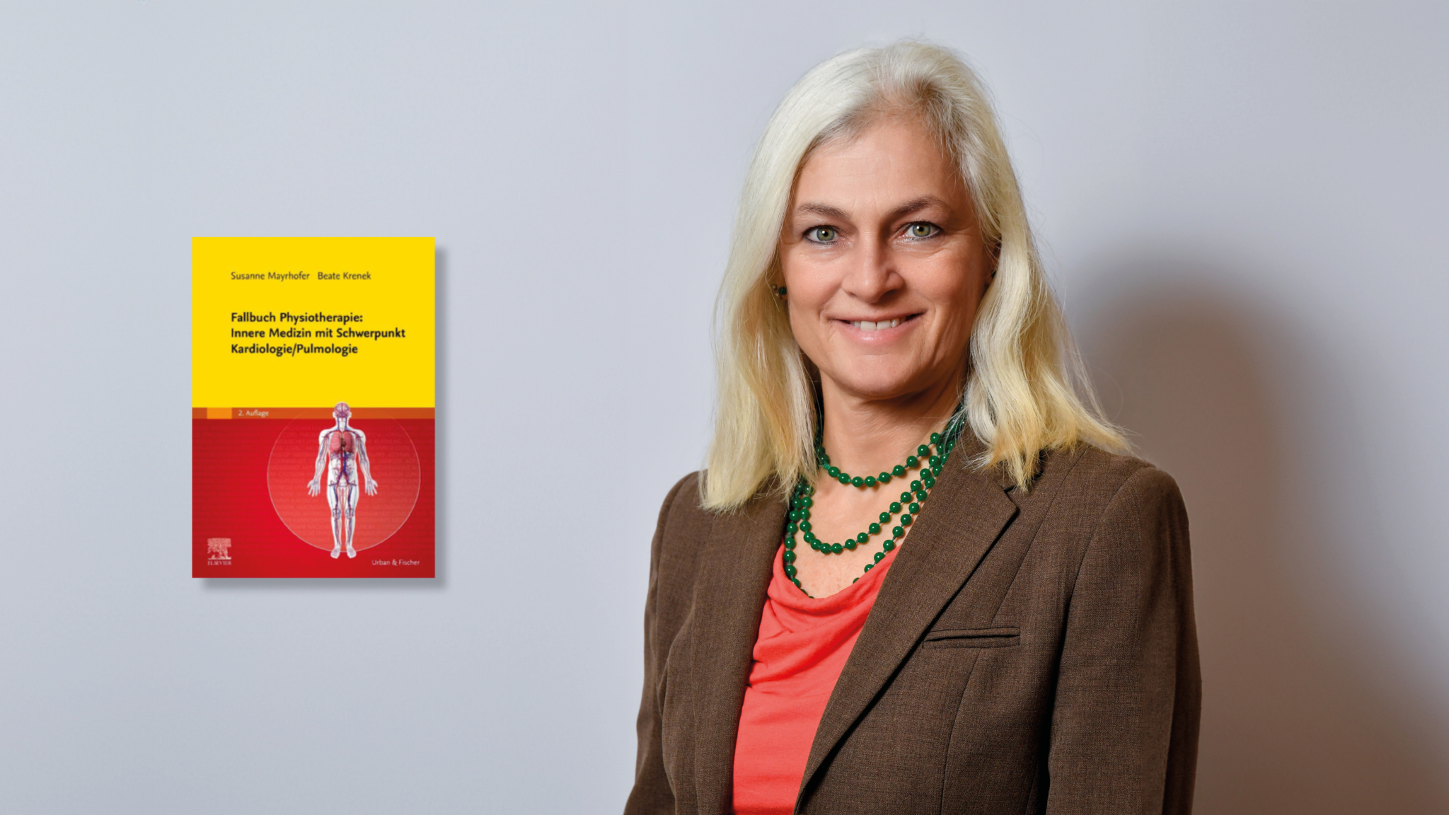 Portrait von Mag.a Dr.in Margit Eidenberger und das Fallbuch Physiotherapie: Innere Medizin mit Schwerpunkt Kardiologie/Pulmologie 