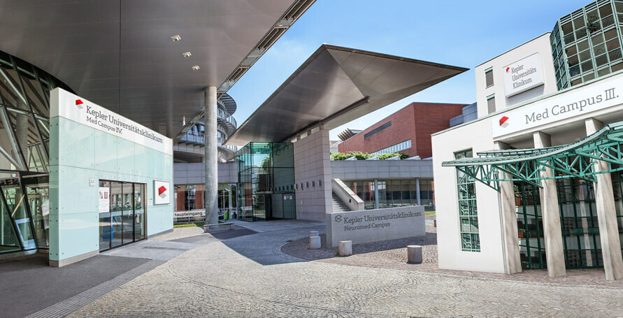 Standorte der FH Gesundheitsberufe OÖ in Linz  (vergrößerete Ansicht in der Galerie)