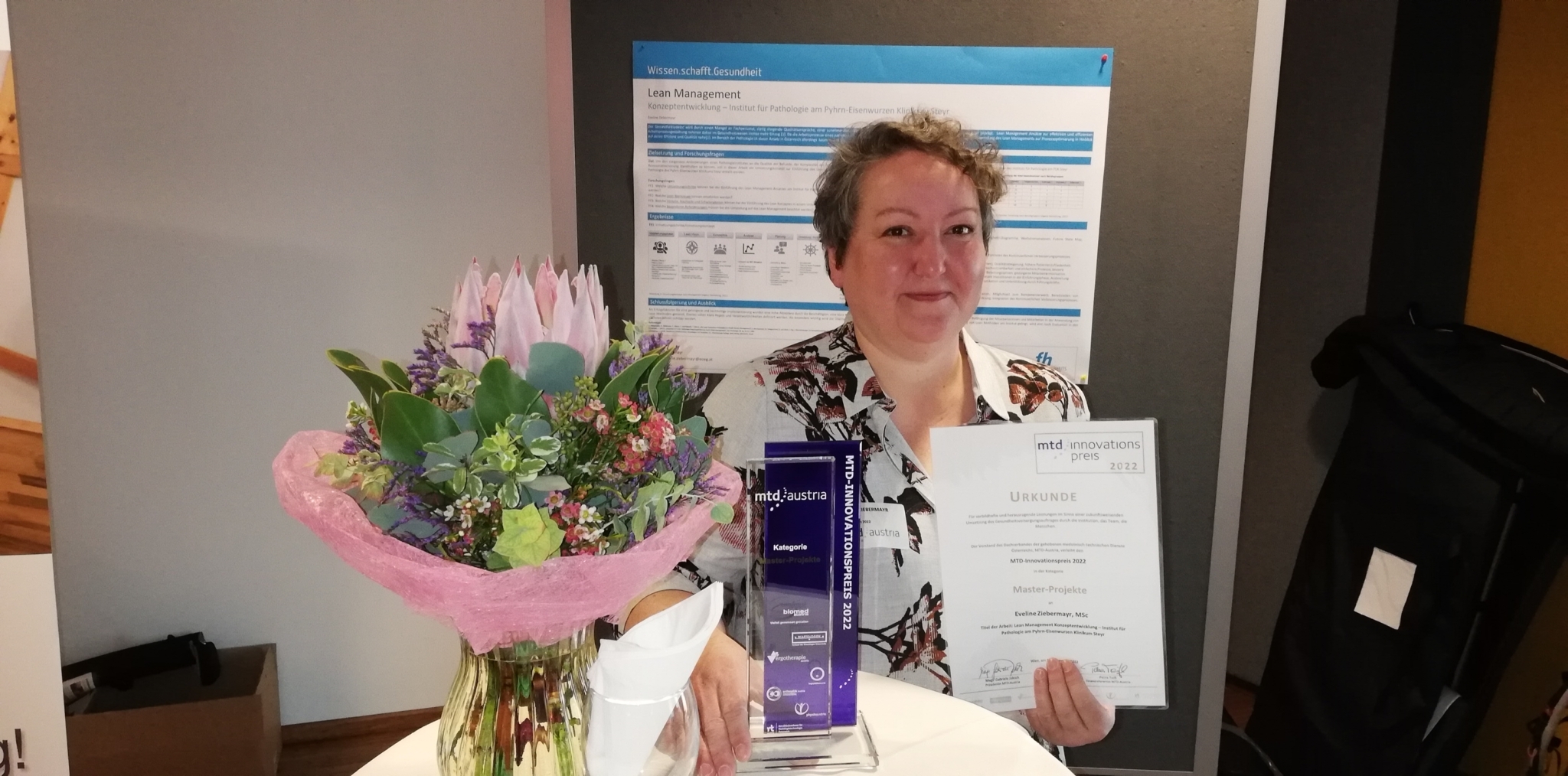 Eveline Ziebermayr, MSc. – Gewinnerin des MTD Innovationspreises 2022 Fotocredit: FH Gesundheitsberufe OÖ 