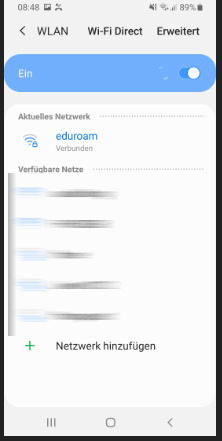 eduroam Screenshot Android erfolgreiche Verbindung eduroam Screenshot Android erfolgreiche Verbindung 