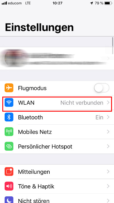 eduroam Screenshot ios WLAN Einstellungen eduroam Screenshot ios WLAN Einstellungen 