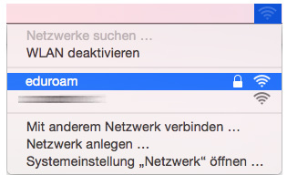 eduroam Screenshot macos WLAN Auswahl Detail eduroam eduroam Screenshot macos WLAN Auswahl Detail eduroam