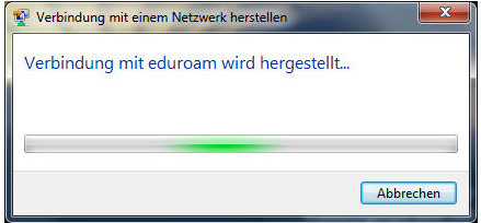 eduroam Screenshot Windows 7 Verbindungsherstellung 