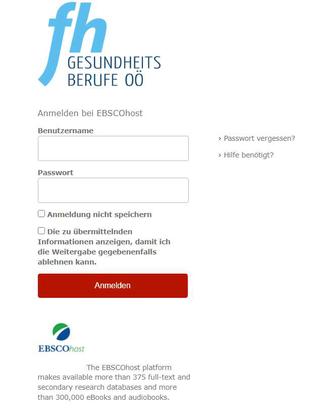 Shibboleth EBSCOhost Anmeldung FH Gesundheitsberufe OÖ Shibboleth EBSCOhost Anmeldung FH Gesundheitsberufe OÖ 