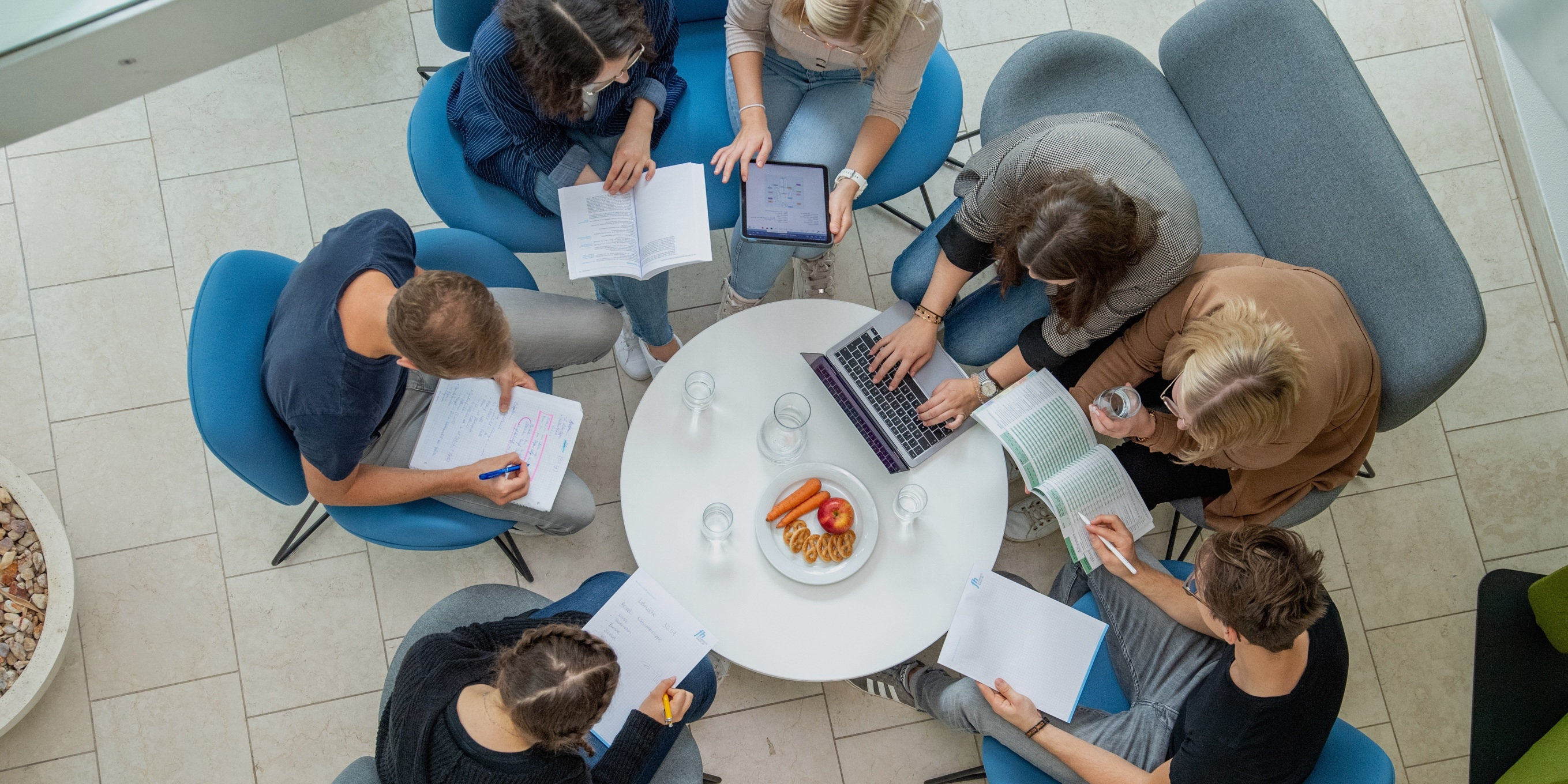 Study group studying together for tests 